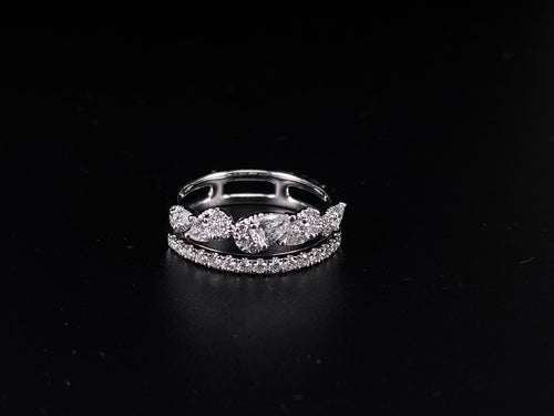 Pear Shape Diamond Eternity Ring | Zohar Jewels