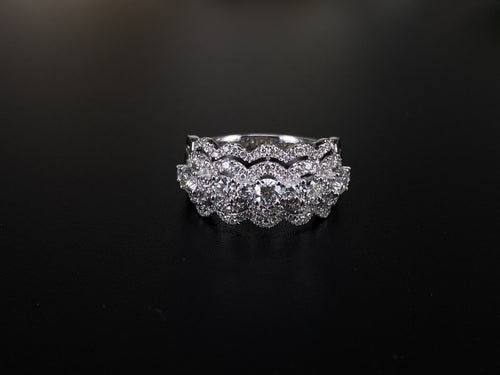 Wave & Crown Diamond Ring | Zohar Jewels